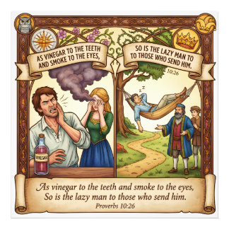 The High Cost of Laziness - Proverbs 10:26 Foto Afdruk