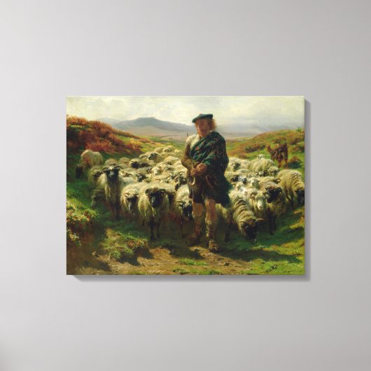 The Highland Shepherd, 1859 Canvas Afdruk (Voorkant)