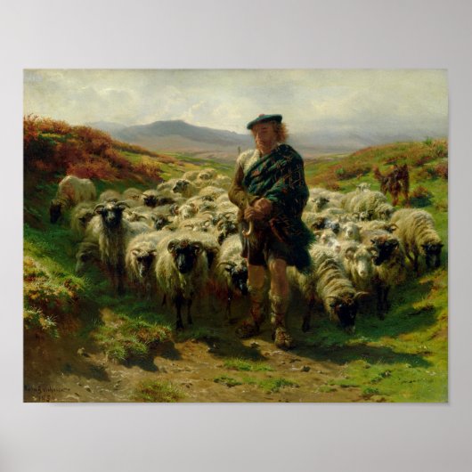 The Highland Shepherd, 1859 Poster (Voorkant)