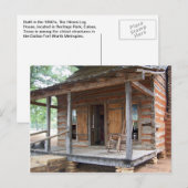 The Himes Log House - Euless, Texas Briefkaart (Voorkant / Achterkant)