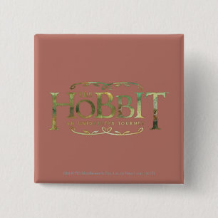 The Hobbit Logo Green Vierkante Button 5,1 Cm