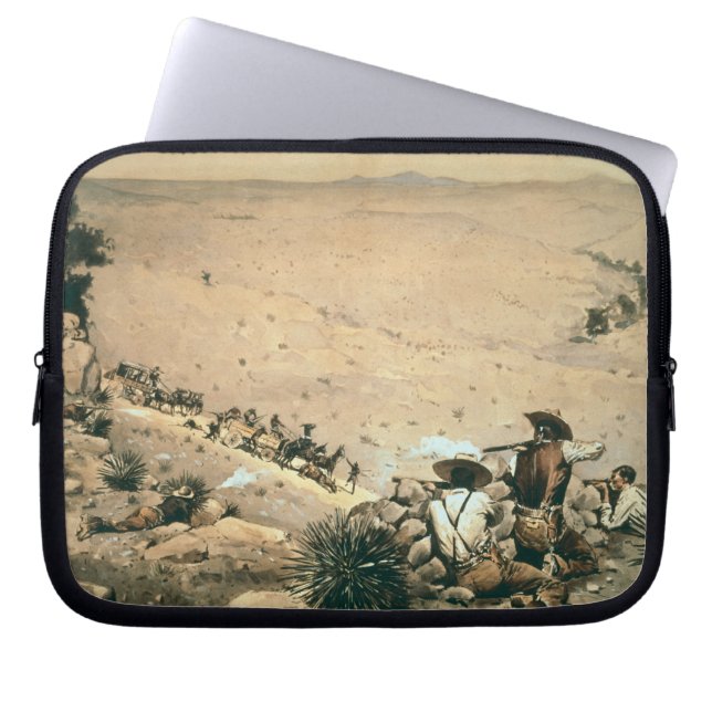 'The Hold Up', c.1900 (olie op canvas) Laptop Sleeve (Voorkant)