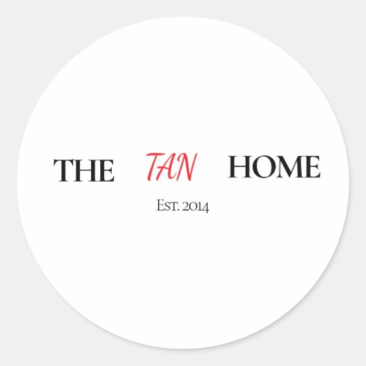 The Home Personalized Mug Ronde Sticker (Voorkant)