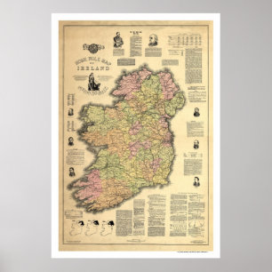 The Home Rule of Ireland door Ballance 1893 Poster