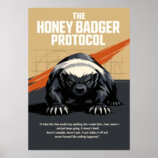 The Honey Badger Protocol Art Poster (Voorkant)