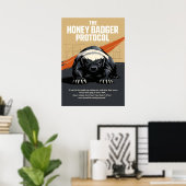 The Honey Badger Protocol Art Poster (Thuiskantoor)