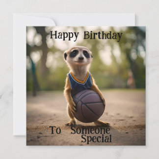 "The Hoop Star Baby Meerkat" Flat Birthday Kaart