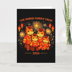 The Horse Family Crew 2026 Lunair Nieuwjaar Matchi Kaart