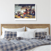 The Horse Guards bij de slag om Waterloo, grav Canvas Afdruk (Insitu (Slaapkamer))