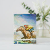 The Horse Race by Newell Convers Wyeth Feestdagenkaart (Staand voorkant)