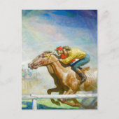 The Horse Race by Newell Convers Wyeth Feestdagenkaart (Voorkant)