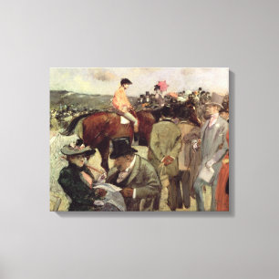The Horse-Race, c.1890 Canvas Afdruk