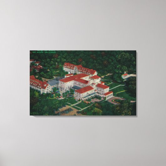The Hotel Del Monte from the airDel Monte, CA Canvas Afdruk (Voorkant)