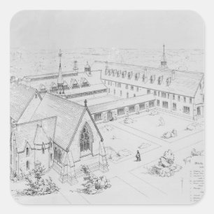 The House of Mercy, Clewer Vierkante Sticker