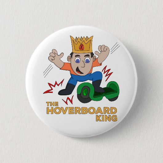 The Hoverboard King Ronde Button 5,7 Cm (Voorkant)