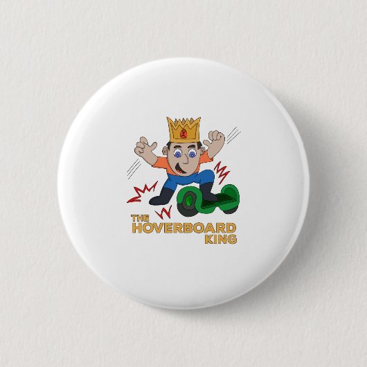 The Hoverboard King Ronde Button 5,7 Cm (Voorkant)