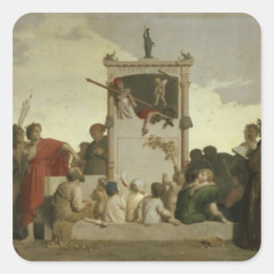 The Human Comedy, c.1852 Vierkante Sticker