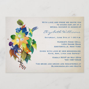 The Hummingbird Bridal Shower Kaart