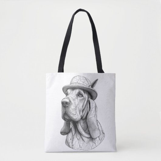 The Hunter: Marble Dog Sculpture Pet Tote Bag (Devant)