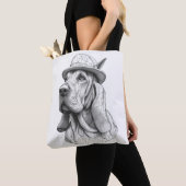 The Hunter: Marble Dog Sculpture Pet Tote Bag (De près)