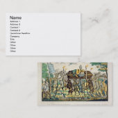 The Hunter's Procession, c.1850 (met de hand gekle Visitekaartje (Voorkant / Achterkant)