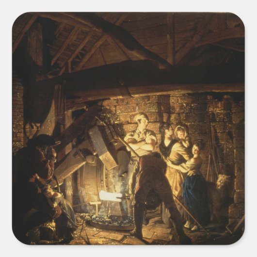 The Iron Forge, 1772 Vierkante Sticker (Voorkant)