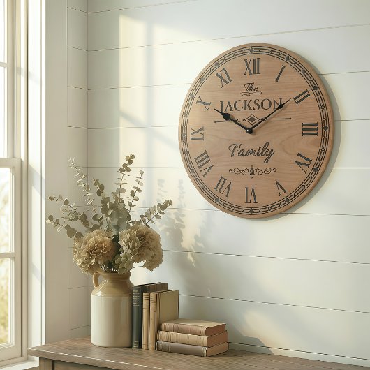 The JACKSON Family Wall Clock  Grote Klok