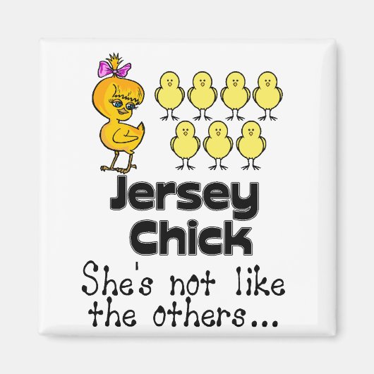 The Jersey Chick Magneet (Voorkant)