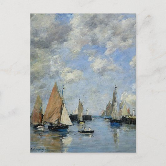 The Jetty at High Tide, Trouville Briefkaart (Voorkant)