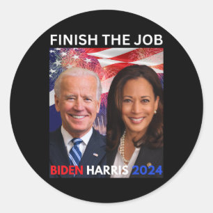 The Job-biden Harris 2024 Politieke T-shirt Democr Ronde Sticker
