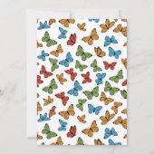 The Joy of Butterflies 2nd Birthday Invitation Kaart (Achterkant)