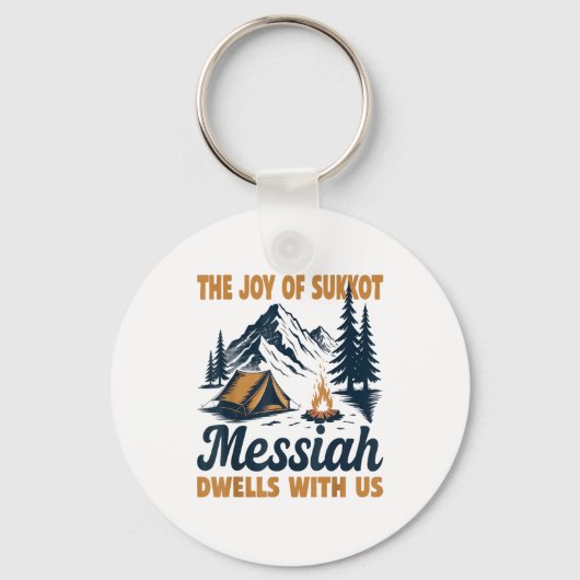 The Joy Of Sukkot Messiah Dwells With Us Jewish Ho Sleutelhanger (Voorkant)