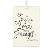 The joy of the Lord, Bible verse Luchtverfrisser (Achterkant)