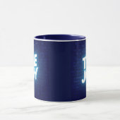 The Joy Typography Wall Brick Pattern Two-Tone Mug (Centre)