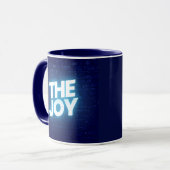 The Joy Typography Wall Brick Pattern Two-Tone Mug (Devant gauche)