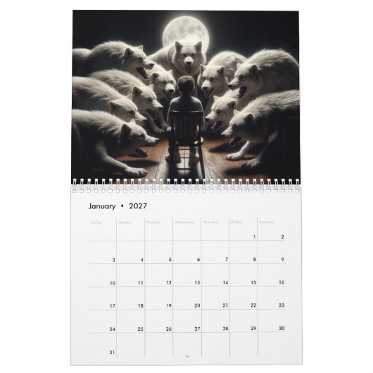 The Kid & Wolves : un calendrier artistique imagin (Jan 2027)
