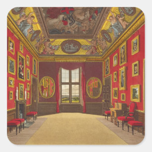 The King's Closet, Windsor Castle, uit 'Royal Res' Vierkante Sticker