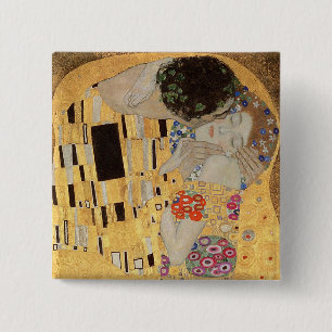 The Kiss, 1907-08 2 Vierkante Button 5,1 Cm