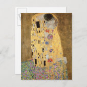 The Kiss, 1907-08 Briefkaart (Voorkant / Achterkant)