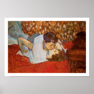 The Kiss - Art Poster - Henri de Toulouse-Lautrec
