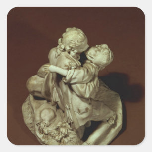 The Kiss, Sevres groep, naar Boucher, 1765 Vierkante Sticker