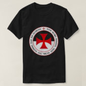 The Knights Templar Cross Christian Crusader Motto T-shirt (Design voorkant)