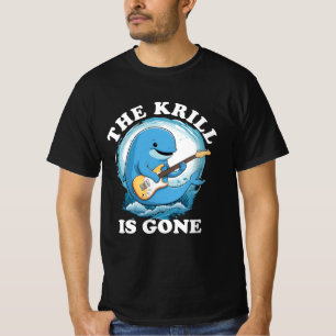 The Krill Is Gone - Grappige walvis die gitaar spe T-shirt