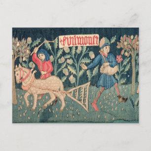 The Labors of the Months, Alsace (tapestry) Vict Briefkaart
