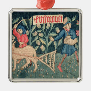 The Labors of the Months, Alsace (tapestry) Vict Metalen Ornament