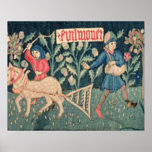 The Labors of the Months, Alsace (tapestry) Vict Poster