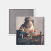 The Lacemaker, Johannes Vermeer, 1669-1670 Magneet (Voorkant / Achterkant)