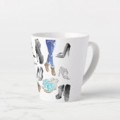 The Ladies Shoes design Latte Mug (Angle droit)