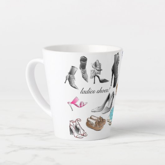 The Ladies Shoes design Latte Mug Latte Mok (Linkerhoek)