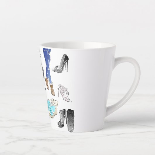 The Ladies Shoes design Latte Mug Latte Mok (Rechts)